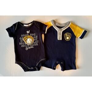 Milwaukee Brewer Rompers📍Mixed Size 0-3M And 3-6M